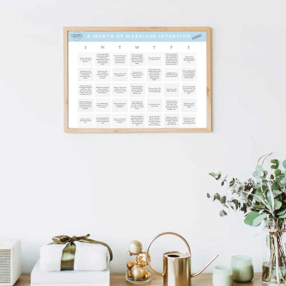 A Month of Marriage Intention Calendars